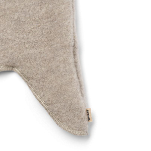 Шапка-шлем из шерсти мериноса Wheat "Eli Khaki Melange", светло-серая